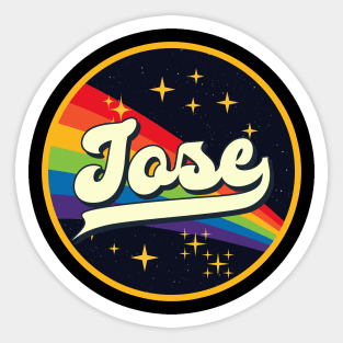 Jose // Rainbow In Space Vintage Style Sticker